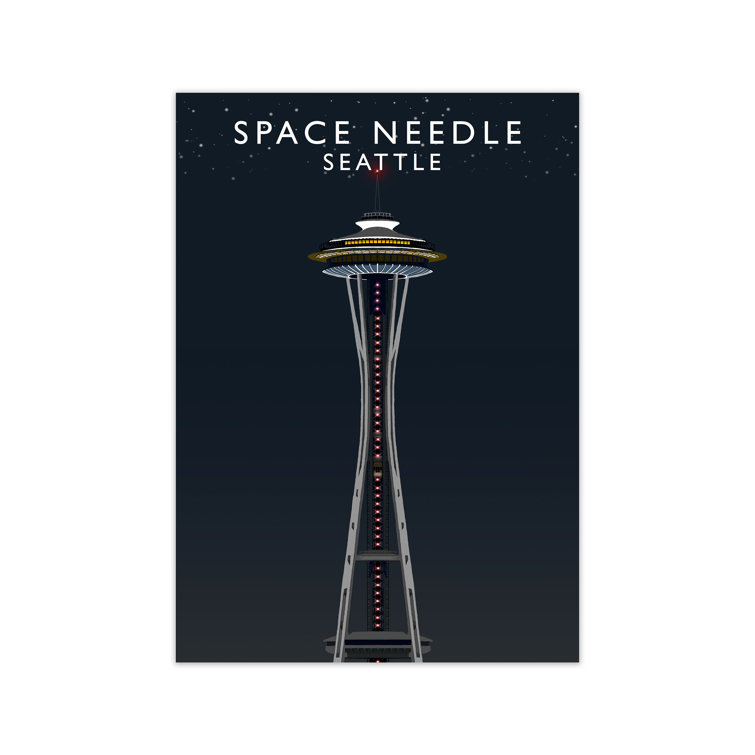 Corrigan Studio Space Needle Seattle At Night Unframed Graphic Art